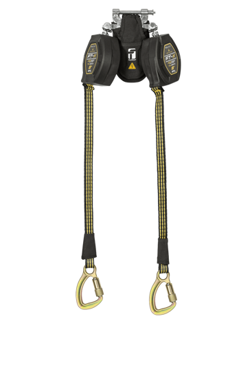 Picture of 8' FT-X® EdgeCore™ Arc Flash Tie-Back Class 2 Leading Edge Personal SRL-P, Twin-leg with Steel 5k Carabiners with SpeedLink™