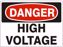 Picture of DANGER HIGH VOLTAGE adhesive Vinyl Sign, 10" X 14", PER EACH
