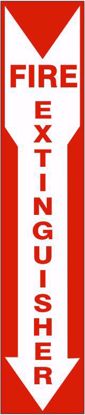 Picture of 20in x 4in Vertical FIRE EXTINGUISHER Sign, PER EACH
