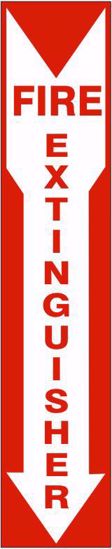 Picture of 20in x 4in Vertical FIRE EXTINGUISHER Sign, PER EACH