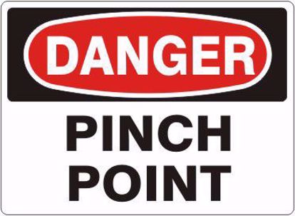 Picture of 10 x 14 DANGER PINCH POINT Aluminum Sign, PER EACH