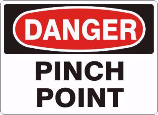 Picture of 10 x 14 DANGER PINCH POINT Aluminum Sign, PER EACH