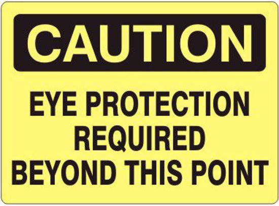 Picture of Eye Protection Required Sign, PER EACH