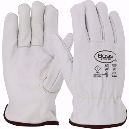 Picture of AR Top Grain Cowhide Leather Drivers Glove with Para-Aramid Lining - Keystone Thumb, Per DOZEN, CHOOSE SIZE