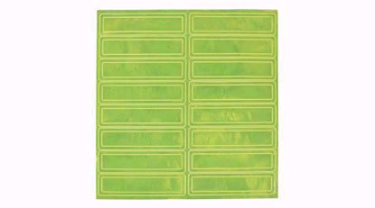 Picture of HARD HAT REFLECTIVE STICKERS, LIME, (16 per Sheet), PER SHEET