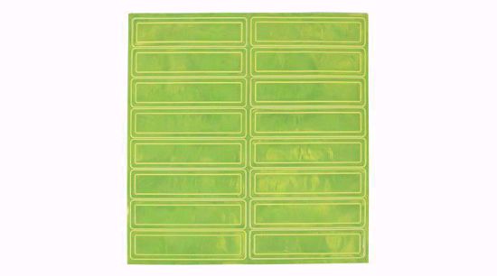 Picture of HARD HAT REFLECTIVE STICKERS, LIME, (16 per Sheet), PER SHEET